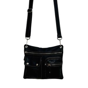 NWOT FOSSIL - Women's Leather Sutton Crossbody Shoulder Bag in Black
